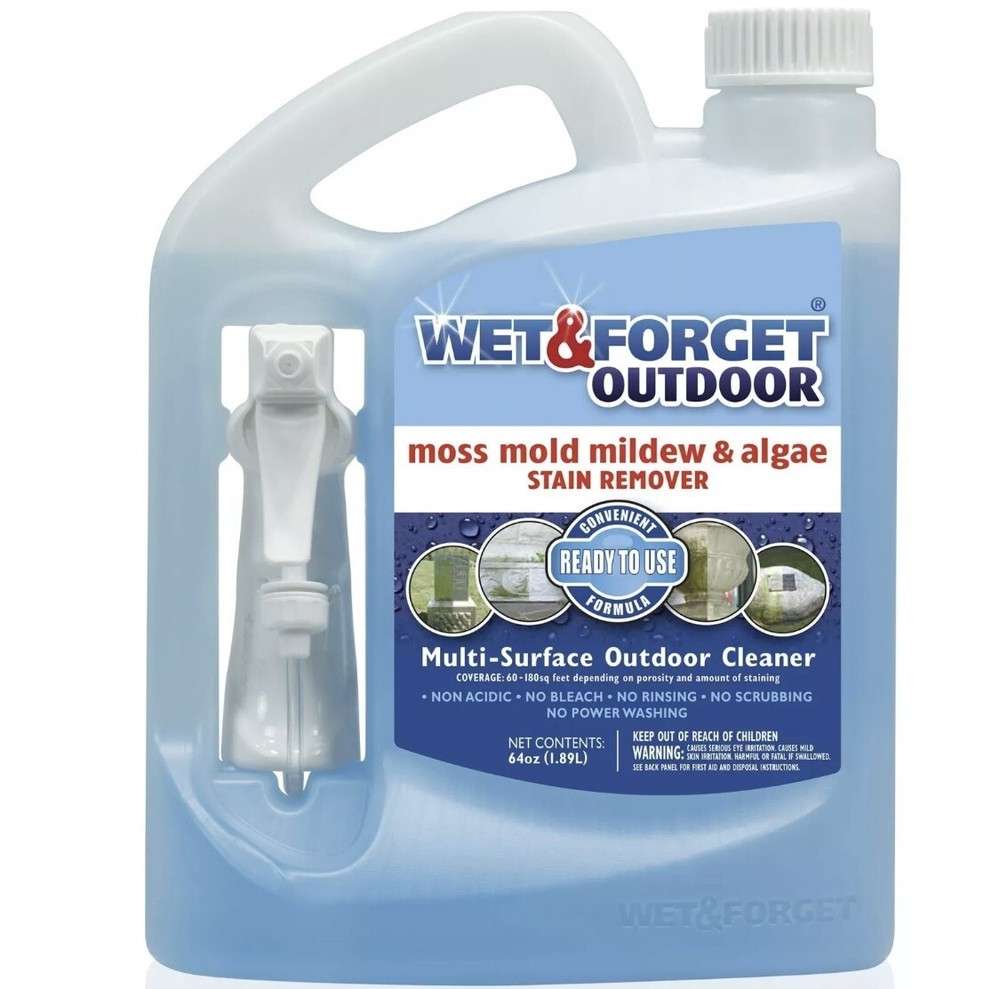Wet & Forget Liquid Outdoor Surface Cleaner Ready Use Moss Mold Mildew Algae