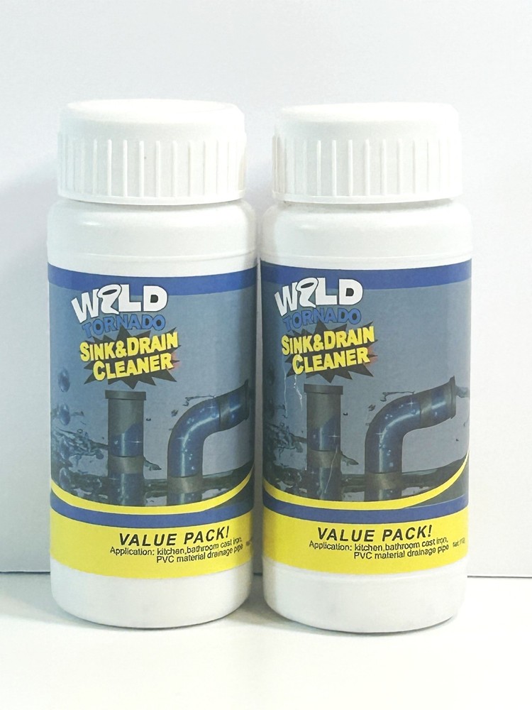 2x Wild Tornado Sink & Drain Cleaner Value Pack 2 Pack New Retail