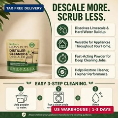 Renuv® Citric Acid for Cleaning & Descaling, 2LB Bulk | Powder Descaler For Wate