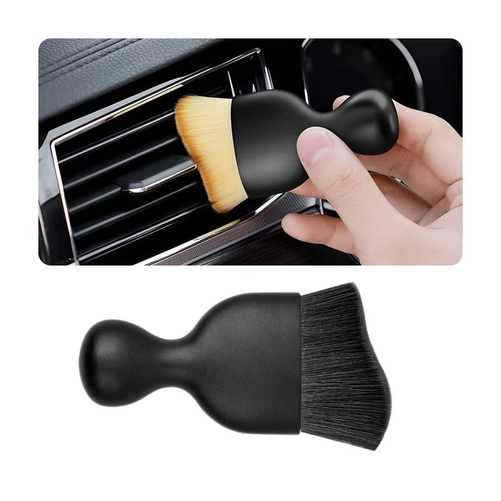 Car Interior Detailing Brush, Auto Soft Hair Cleaning Brushes, Curved Dirt Du…