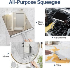 Squeegee for Shower Glass Door, All-Purpose Squeegee, 10 Inches