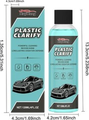 2 Pcs Plastic Clarify, Waterless Spray Wax, All-In-One Detailer For Car Interior