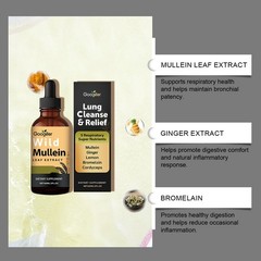 Herbal Leaf Extract Organic for Lung Natural Lung Cleanse Drops Wild Mullein~US