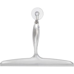 Clear Plastic Bath Squeegee for Shower Glass with Suction Cup Hook Holder