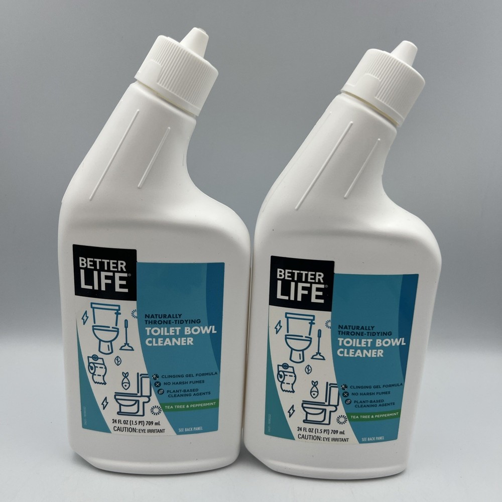 2 PK 24 Oz, Natural Toilet Bowl Cleaner Gel, Tea Tree & Peppermint, Plant-Based
