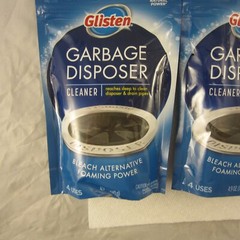 Glisten Garbage Disposer Cleaner Foaming Powder 4 Uses Lot of 3