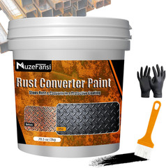 2-in-1 Rust Converter Metal Primer 70.5oz Black Auto Marine Heat Resistant – US
