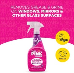 The Pink Stuff Window & Glass Cleaner with Rose Vinegar, 25.4oz Spray – 82384