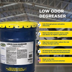 Zep Lemon Clear Degreaser – 5 Gallon (1 Unit) 423435 – Low Odor, Industrial