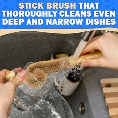 5pcs Bamboo Dish Brush Set Wooden Dish Brush Bamboo Scrub Brush For Dishes Wood