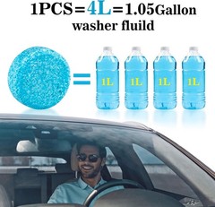 Car Windshield Washer Tablets – 100 PCS Washer Fluid Tablets Glass Cleaner…