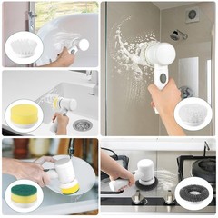 Power Scrubber Cordless Electric, Rotary Spin Cleaning Brush for Tub Floor Shoe
