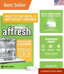 Dishwasher Cleaner Tablets – 12 Count, Lime Scent, 1 Supply, EPA Certified