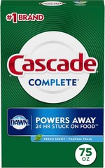 Cascade Complete Powder Dishwasher Detergent Fresh Scent 75 oz White