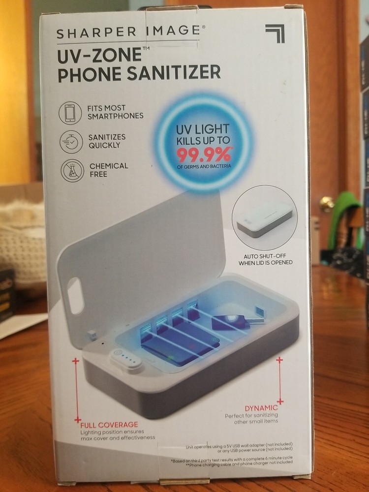 Sharper Image UV-Zone Phone Sanitizer Disinfect