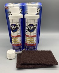 ZAP Professional Porcelain Fiberglass Tile Grout Restorer Kit 10floz 2-Pack NOS