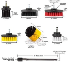 22x Drill Brush Attachment Set Multi Purpose Deep Cleaning Kit Power Scrubber