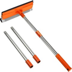 2-in-1 Adjustable Window Squeegee with Extendable Stainless Steel Pole, 30.7 …