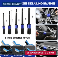 Car Detailing Kit Car Wash Supplies Brush Set Interior Exterior Wheels Cleaning