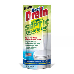 Doctor Drain Septic Tank Treatment for Toilets Sinks and Drains 8 oz. NEW
