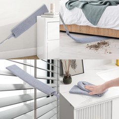 Eco-Friendly Retractable Gap Duster with Ergonomic Handle & Microfiber Cloths