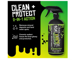 Boat Juice 32 Oz Spray Cleaner And Sio2 Ceramic Sealant For Glossy Finish