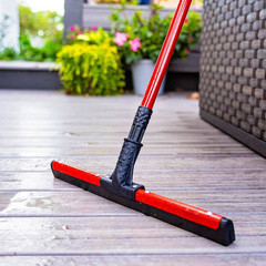 18 In. High Power Flex Foam Blade Floor Squeegee with 4.6 Ft. Steel Handle