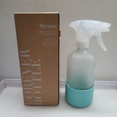 NORWEX FOREVER BOTTLE GLASS SPRAYER WITH SILICONE SLEEVE SEA MIST 16FL OZ