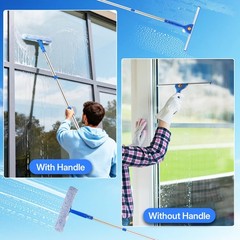 Professional Window Cleaning Kit with Bucket 3 Gallon, 76″ Long Handle Window…