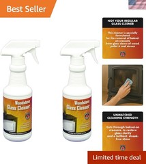 MEECO’S RED DEVIL 2-Pack Wood Stove Glass Cleaner – 16oz Each, Streak-Free Shine