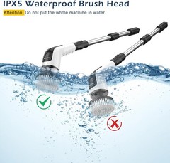 Electric Spin Scrubber, Power Shower Cleaning Brush with Long Handle | Cordle…