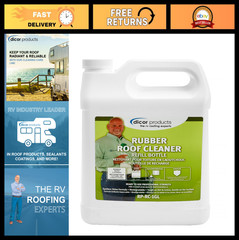 Deep Cleaning Rubber RV Roof Cleaner Spray Refill – 1 Gallon, White, Heavy Duty