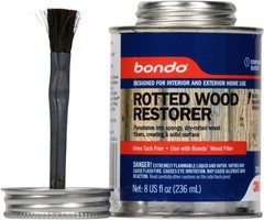 8 oz Bondo Rotted Wood Restorer – Quick Drying, Stainable & Paintable Formula
