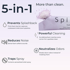 Splashh 5 in 1 Toilet Bowl Cleaner, 30 Powder Packets, No Harsh Chemicals, Repla