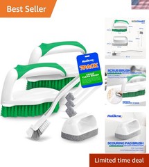7 Pack Deep Cleaning Brush Set with Ergonomic Grip – Versatile for Home & Pool