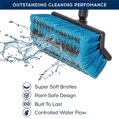 Car Wash Brush with 50 Handle Hose Attachment – Scratch-Free Cleaning Tool