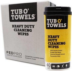 Durable Disposable White Wipes, 7×8, 40 Ct Canister, 4-Pack