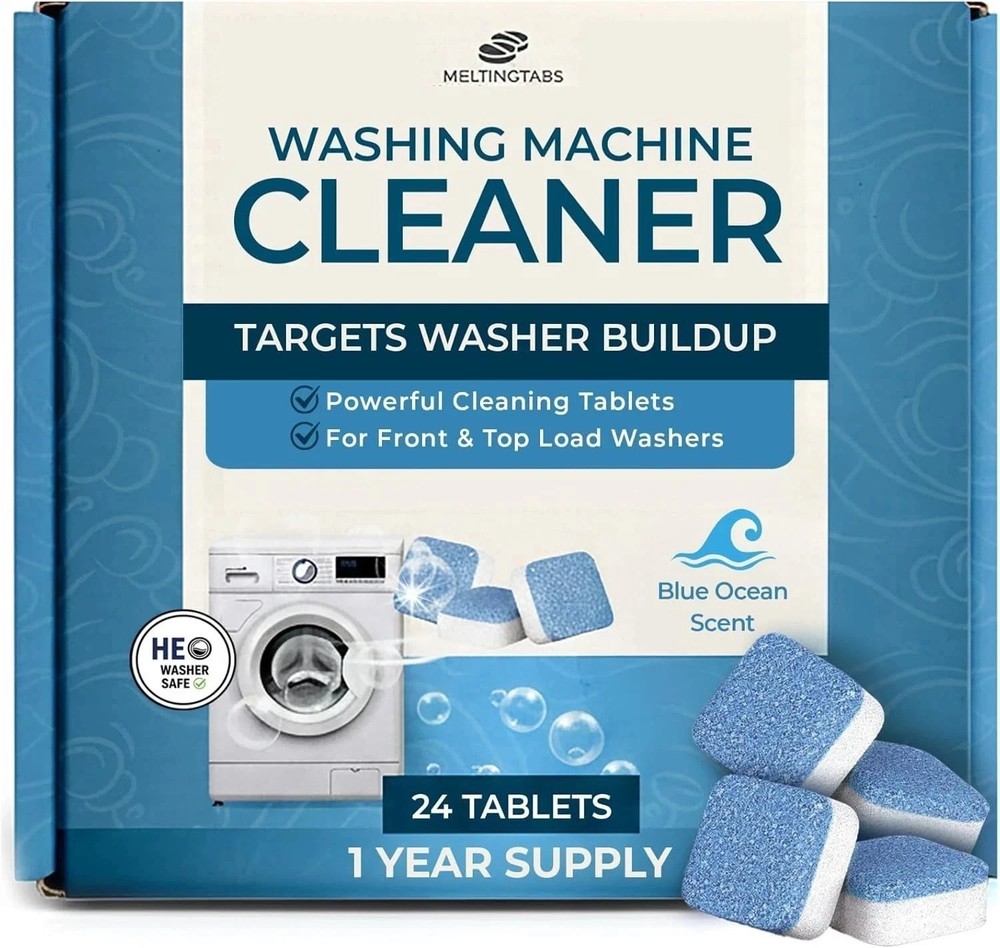 Uproot Clean Washing Machine Cleaner Tablets – 24 Pack for a 12 Month Supply. Fo