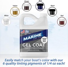 Gel Coat White With Wax & MEKP Catalyst For Boats And Fiberglass Repair 1 Quart