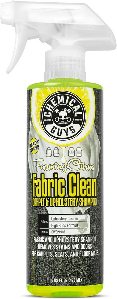 Foaming Citrus Fabric Clean Carpet & Upholstery Cleaner – Ready to Use Spray for