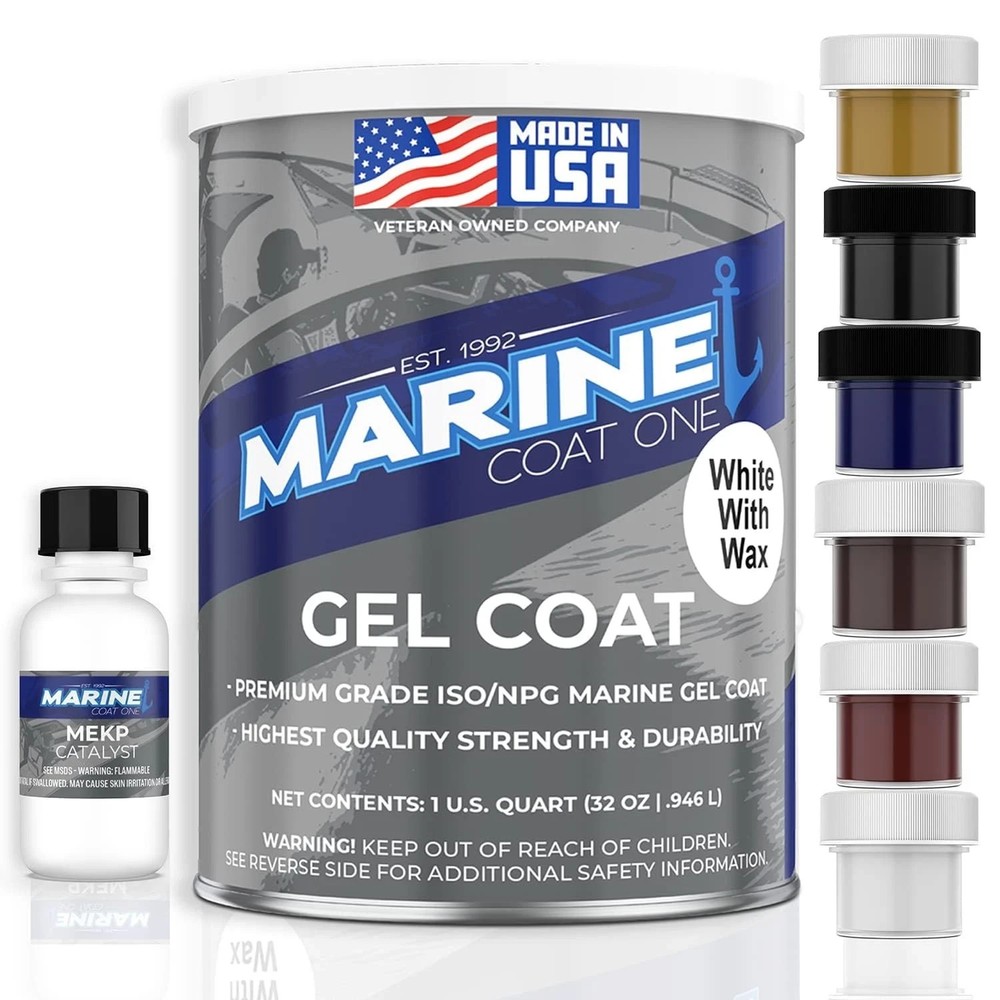 Gel Coat White with Wax and MEKP Catalyst for Boats and Fiberglass Repair