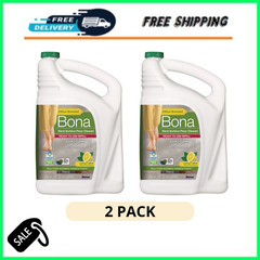 2 Pack Bona Hard Surface Floor Cleaner 128 oz Lemon Mint Shine Clean Floors