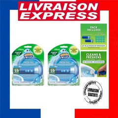 Scrubbing Bubbles Fresh Gel Toilet Stamps Rainshower 2 Pack