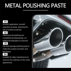 3X Metal Polish Paste Protectant Scratch Remover Pipe Infused Polishing Pads