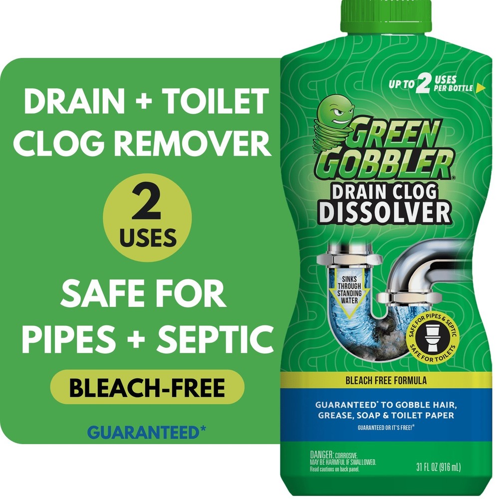 Drain Clog Remover & Cleaner for Toilets Sinks Showers Septic-Safe 31 Oz 1 Count