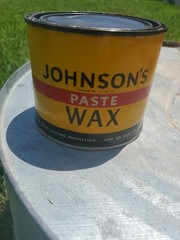 Antique SC Johnson PASTE Wax 1LB A-107 Tin Container 16 Oz WISCONSIN