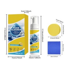 4 in 1 Multi Enzyme Foam Cleaner All Purpose No Rinse Spray Car Kitchen 2 Pcs