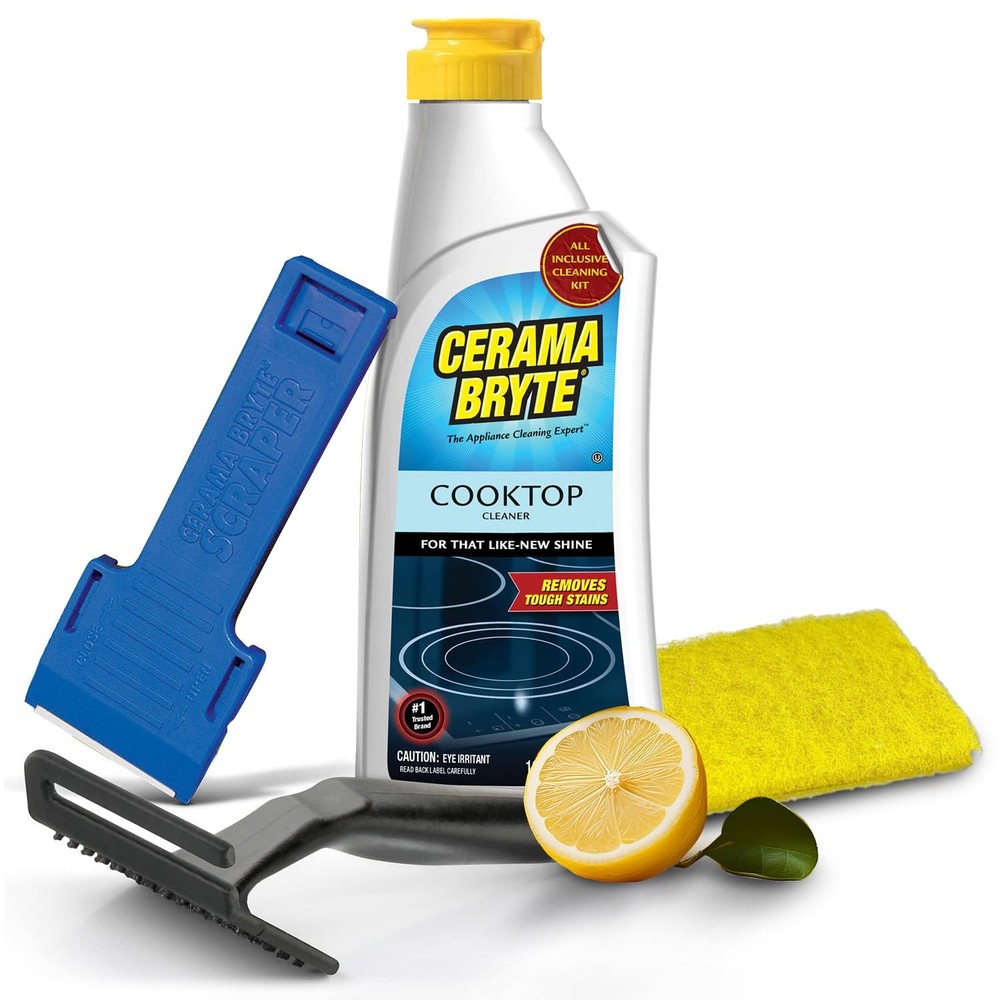 Cerama Bryte Cooktop Cleaning Kit, 10 oz 10 Ounce (Pack of 1), 4 Piece