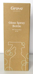 Grove Collaborative 16oz Glass Spray Bottle With Gray Silicone Sleeve New