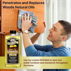Multi-Purpose 16oz Lemon Oil Furniture Cleaner – Easy Application & Brilliance